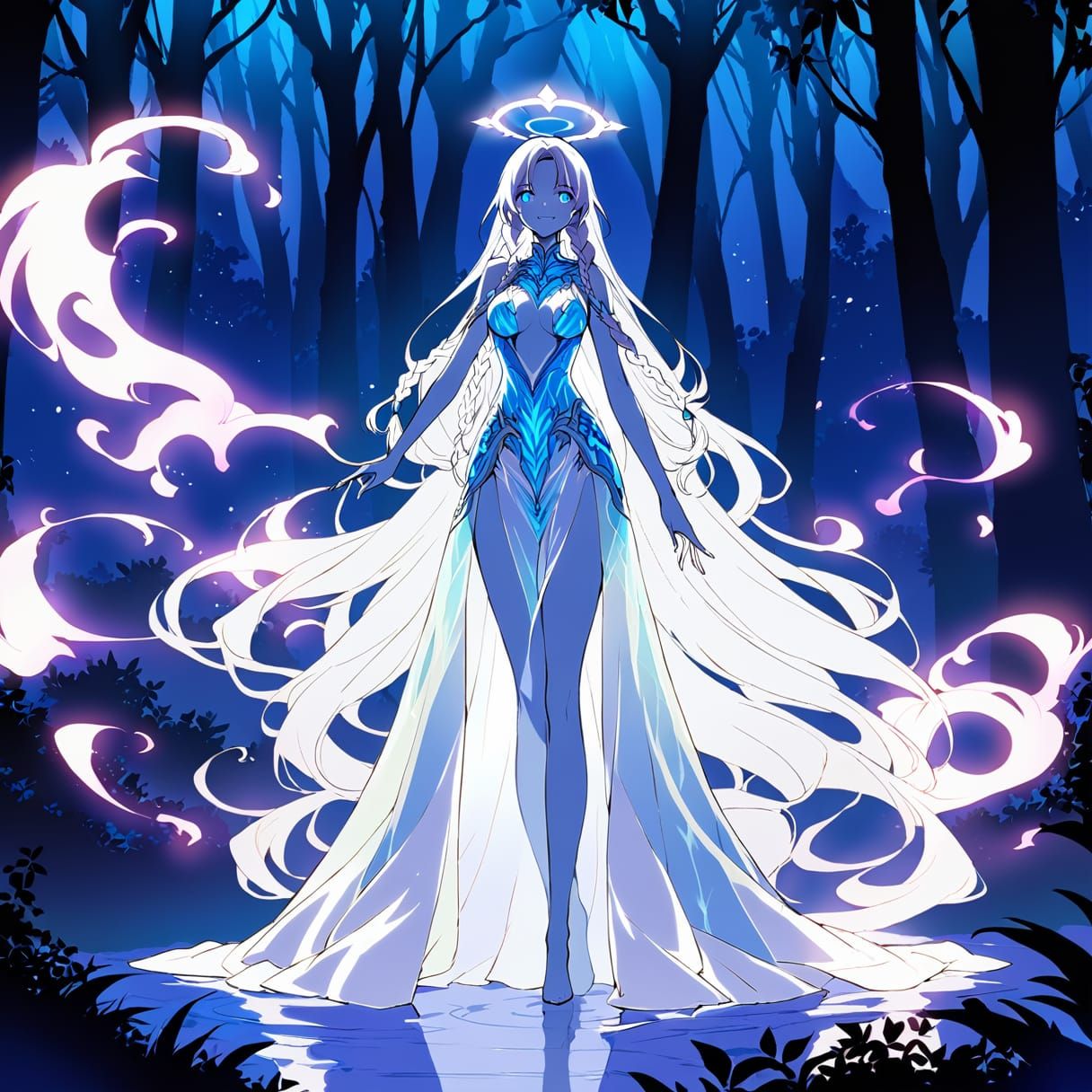 Aasimar Healer in the woods