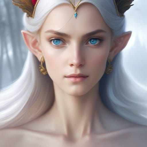 Queen Of The Ice Elves - Ai Generated Artwork - Nightcafe Creator