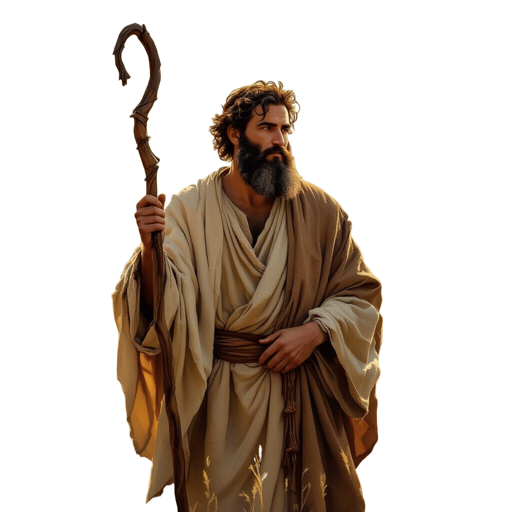 Jewish figure in the style of Abraham, a shepherd's style