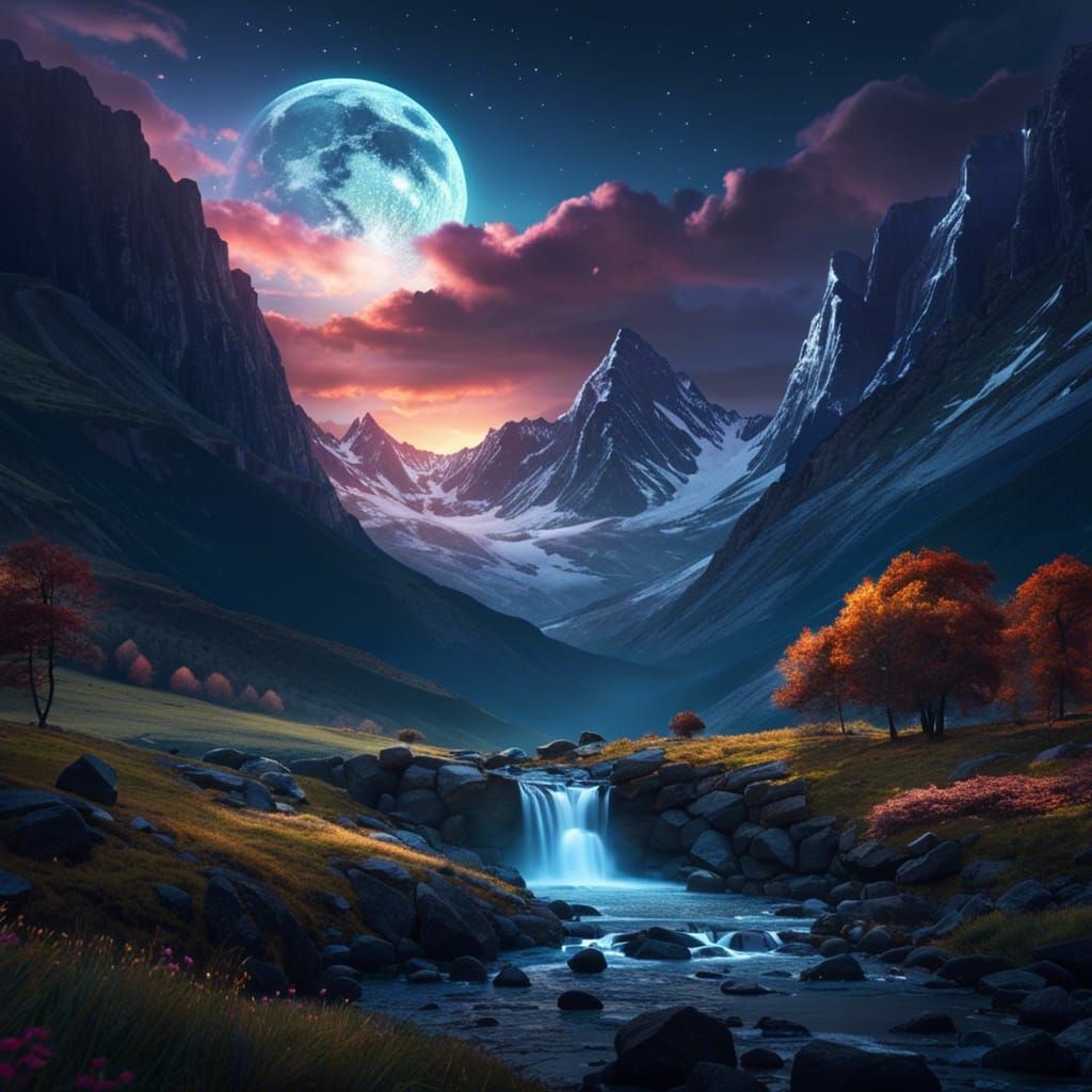 Mountainous Landscapes with Serene Valleys.  by @Austin H