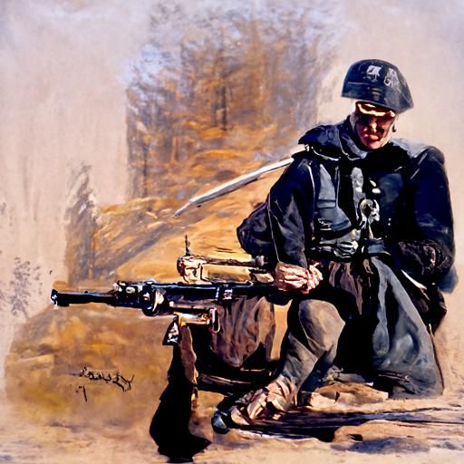Illustration of a German Soldier