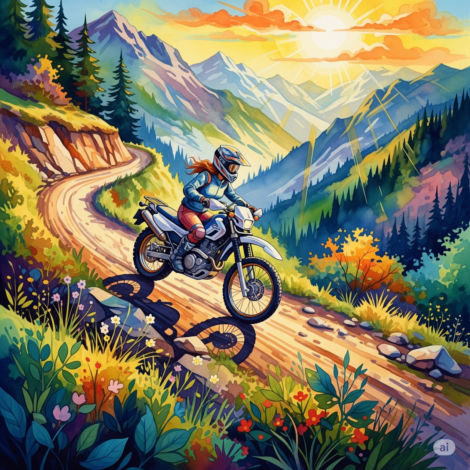 A bike ride in the mountains – Ge