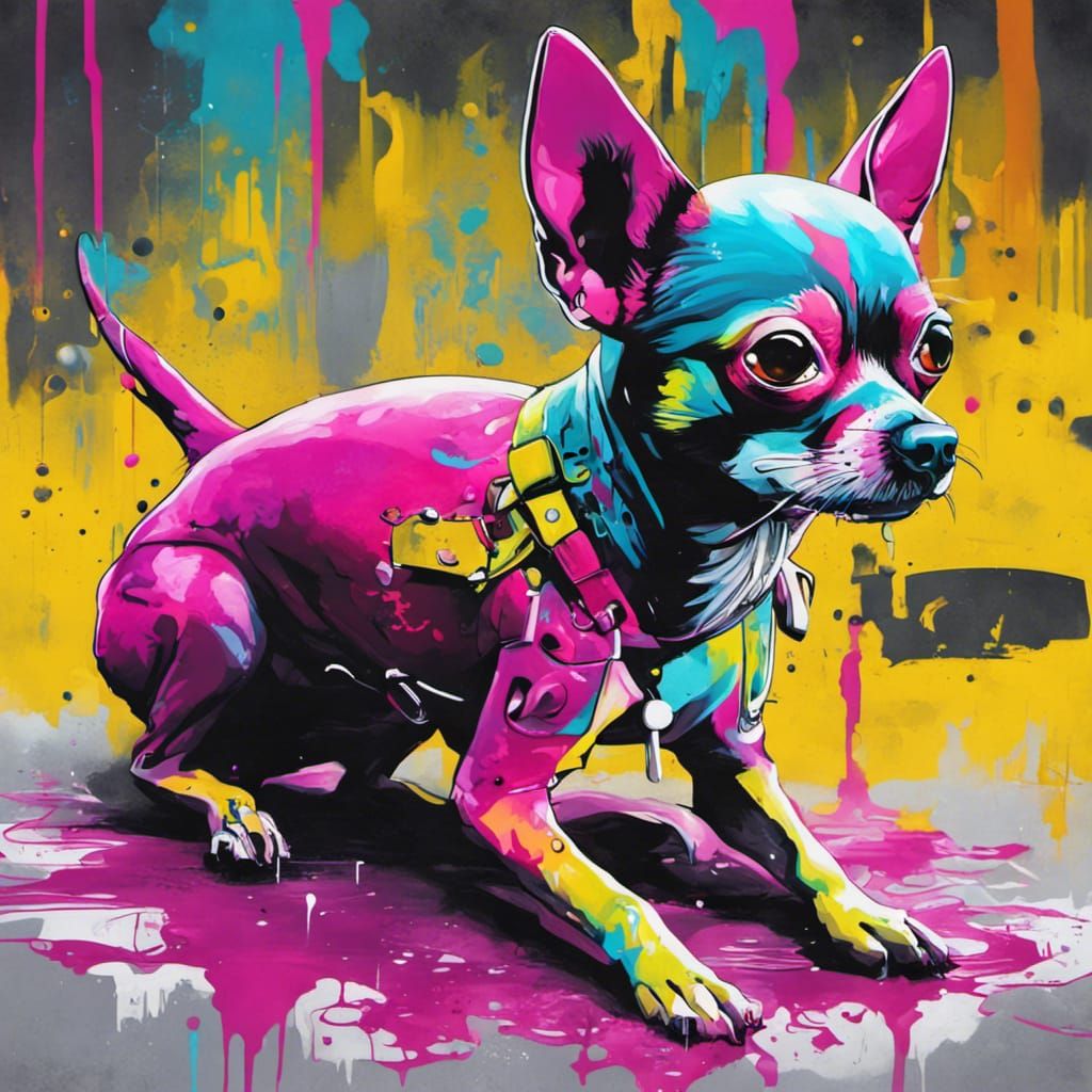 cyberpunk chihuahua - AI Generated Artwork - NightCafe Creator