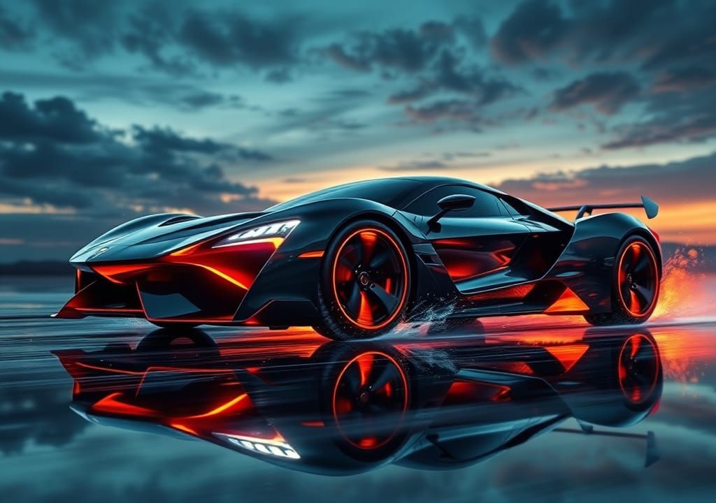 Supercar Sunset Speed  by @Jen