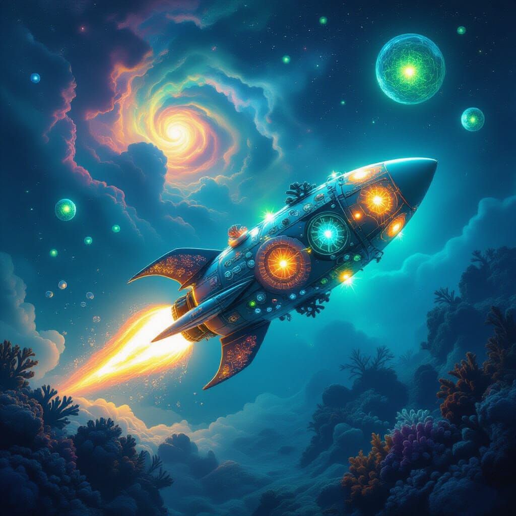 Bioluminescent Rocket  by @Chemistry