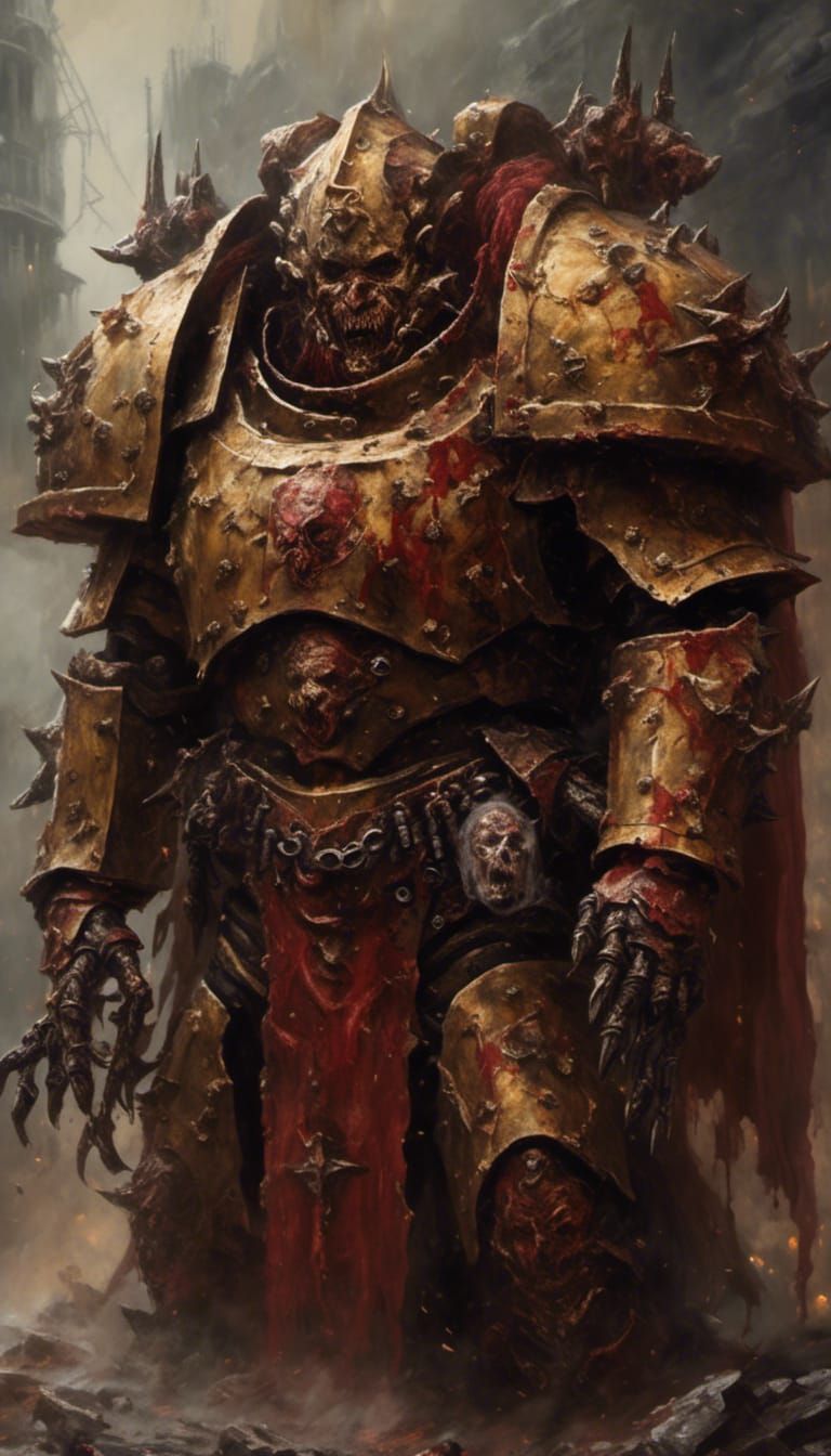 <lora:OutsideTheBox:1.0> Warhammer 40k, creepy Adeptus Custo...