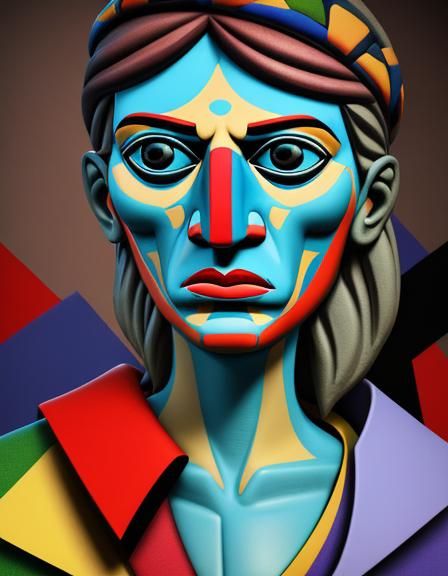 Pablo Picasso digital art 3ds Max ■■■■■■■■■■■■■■■