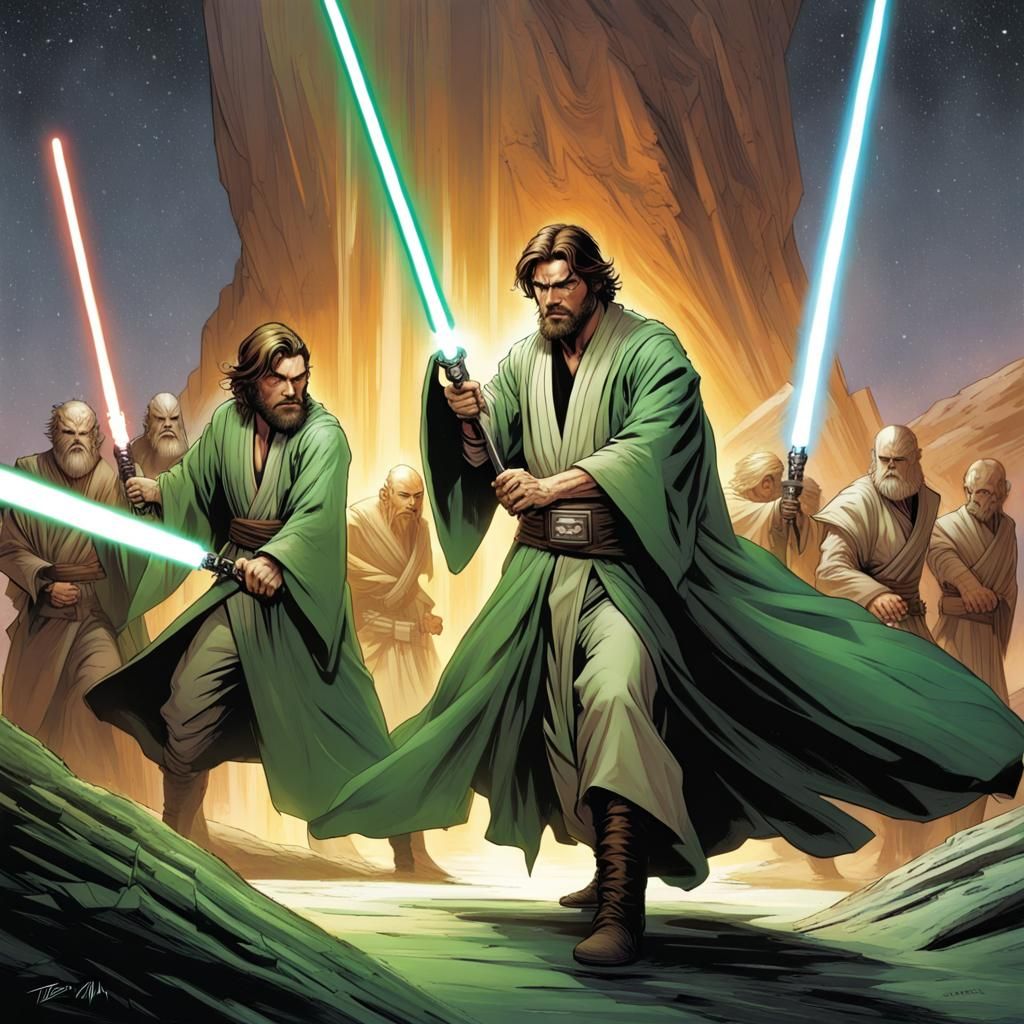 Star Wars, Jedi, Soresu, Green Lightsaber, Grey Robes, Battlefield, The ...