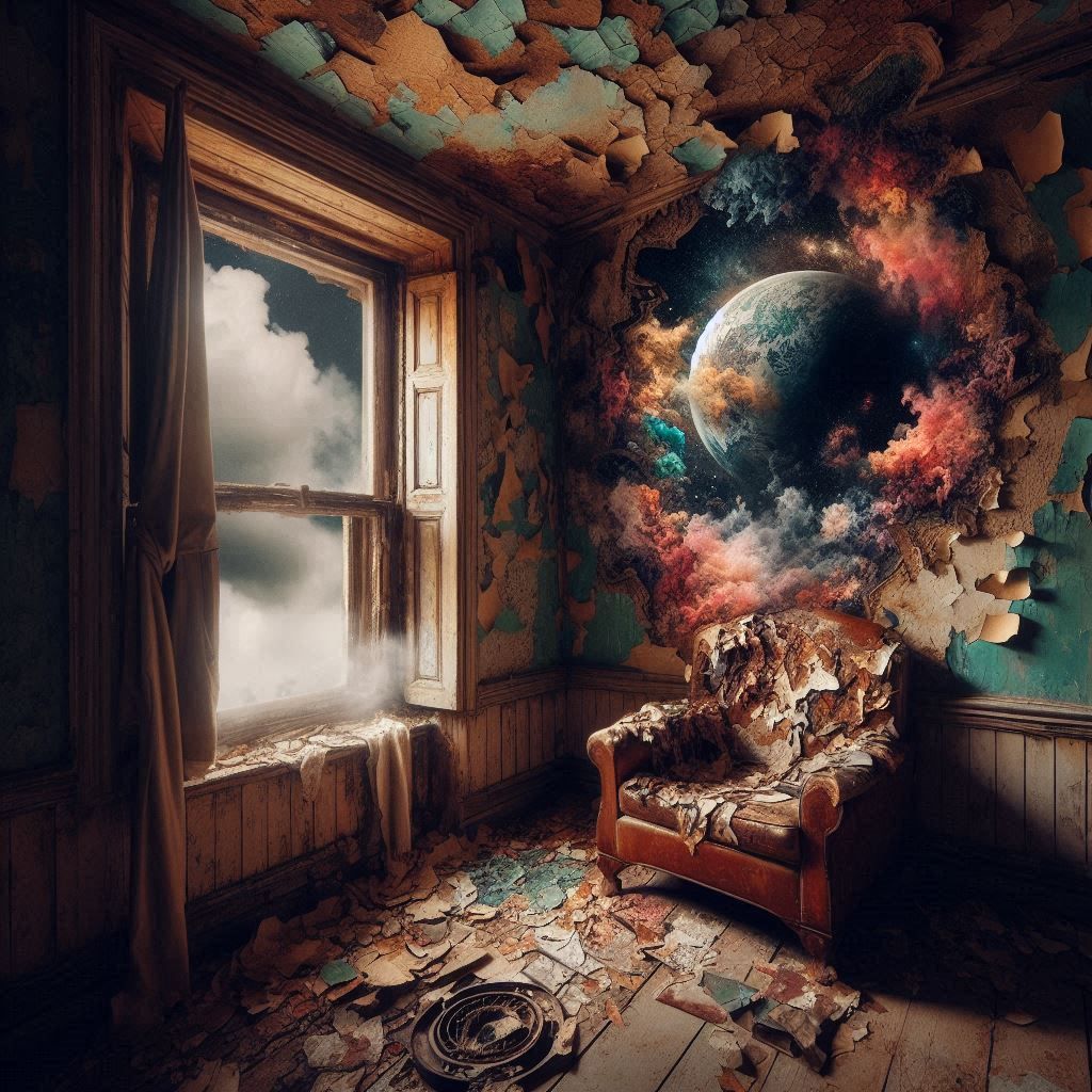 comfort in decay—the peeling paint of All the Colors of Thought