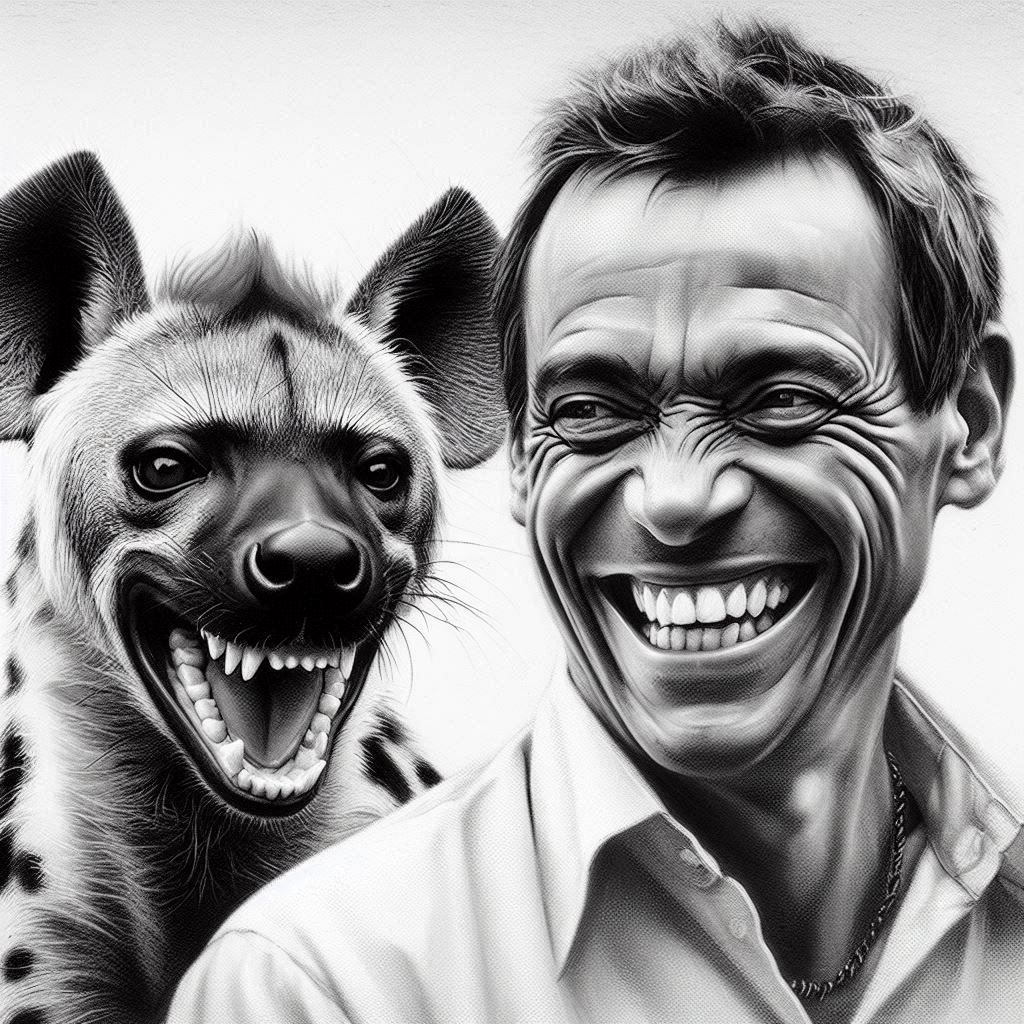 La hiena y mi cuñado, son como dos gotas de agua.