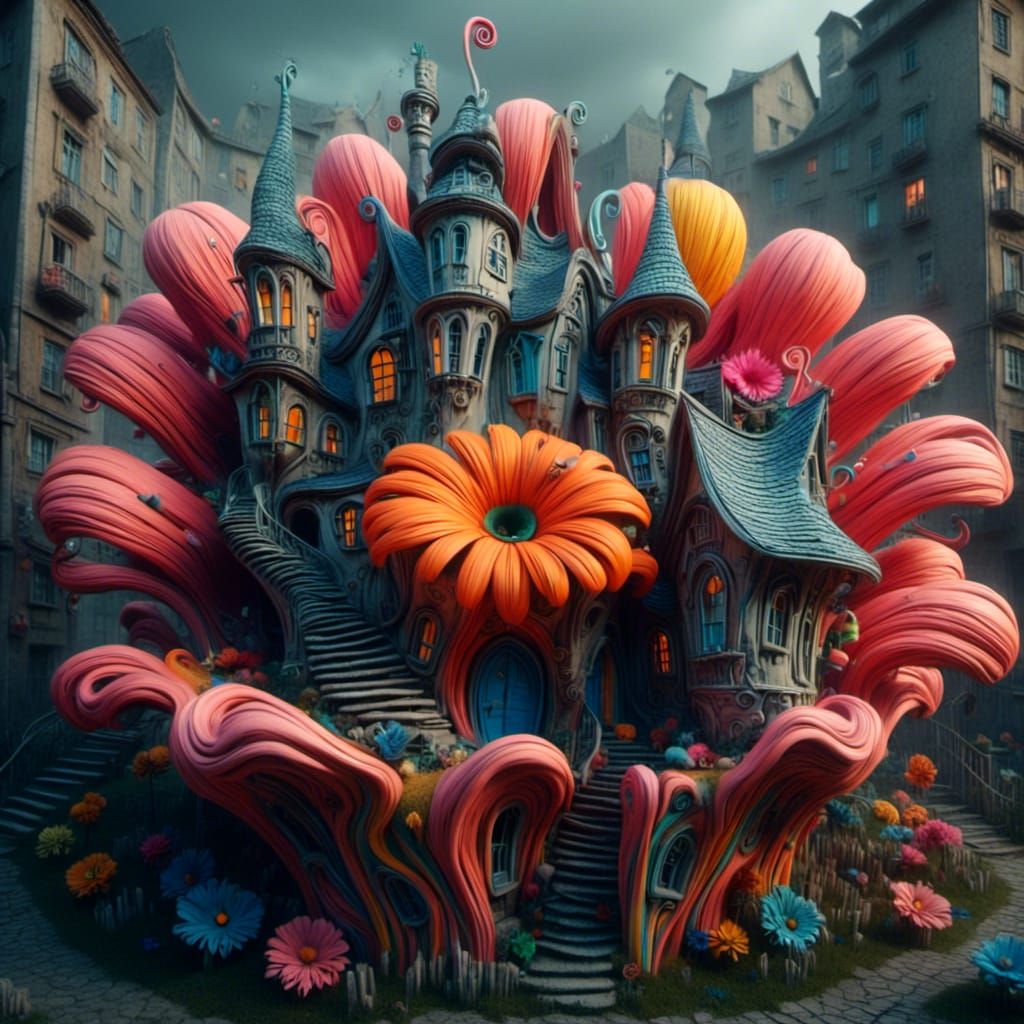 <lora:Wonky Houses:1.0> 