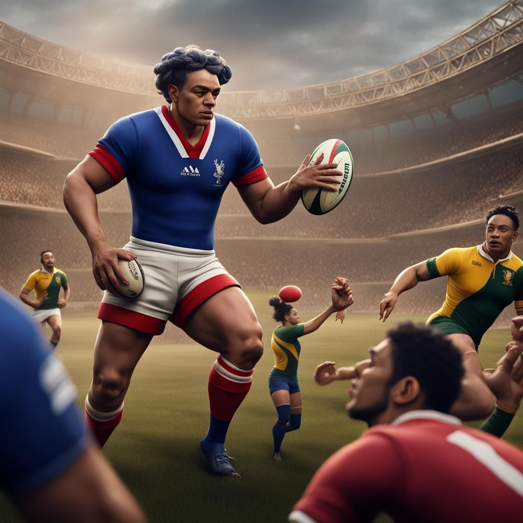 france - South Africa 20231015 in Frida Kahlo style