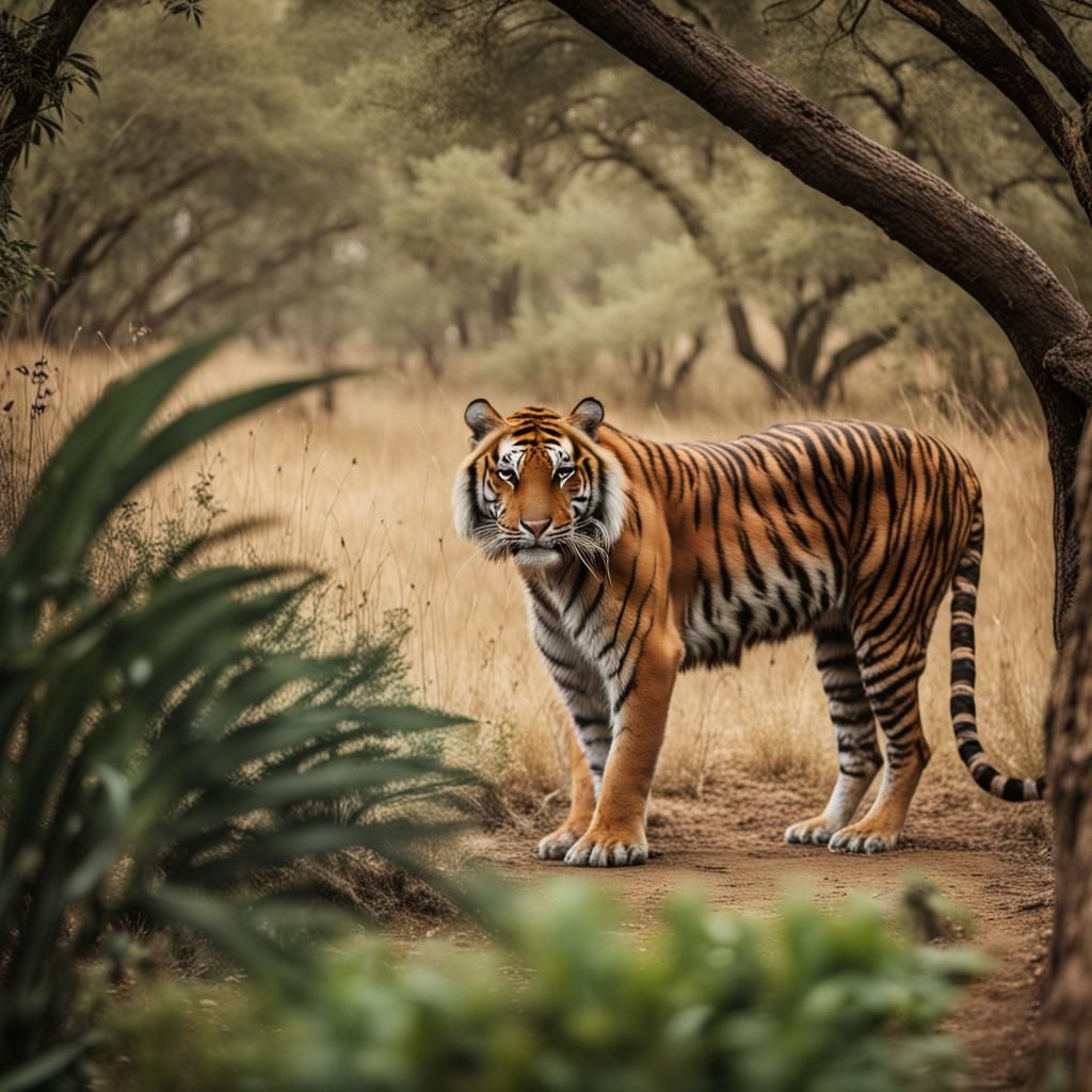 tiger in the jungle