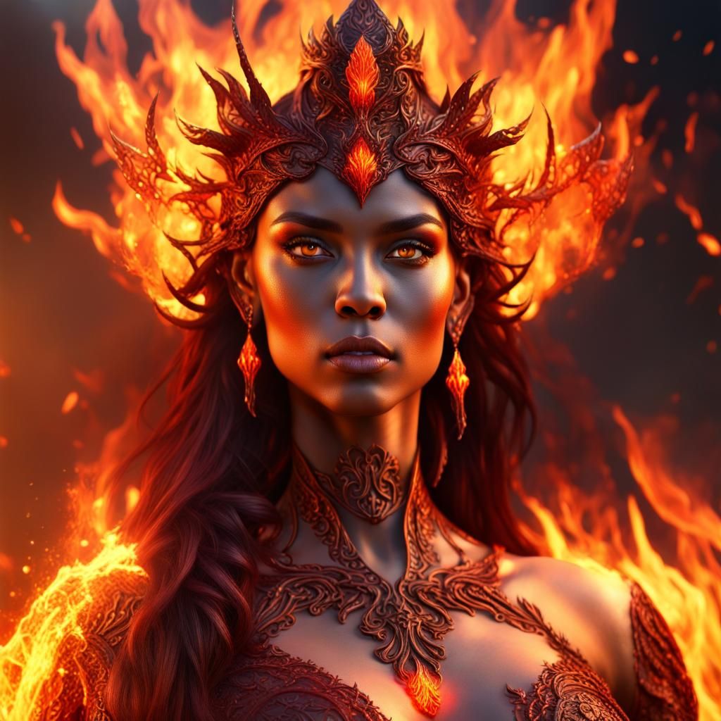 Goddess of fire - AI Generated Artwork - NightCafe Creator