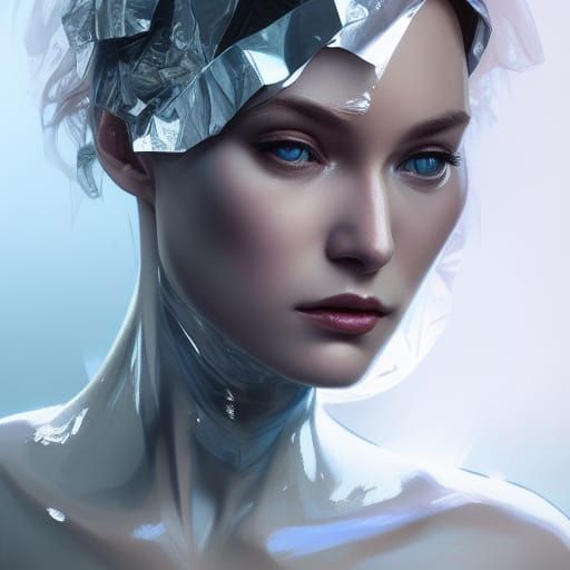 aluminium foil AI Generated Artwork NightCafe Creator