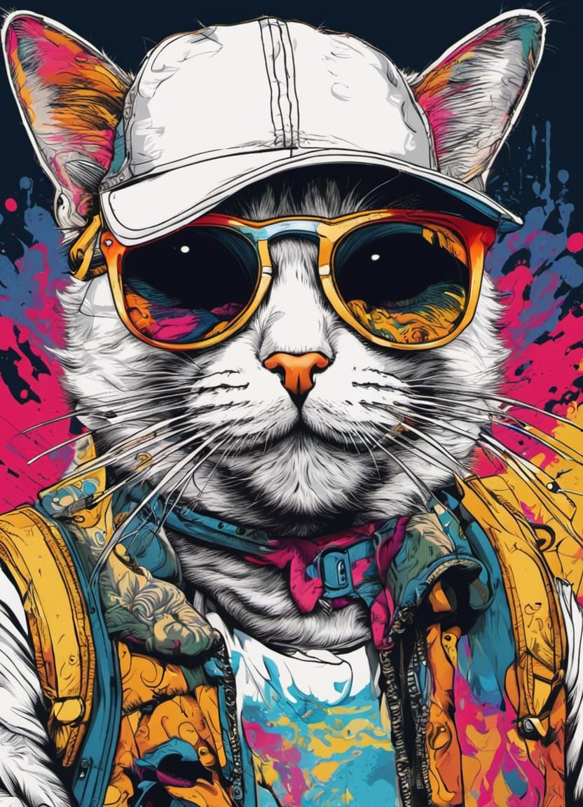 Cat With Baseball Cap - AI Generated Artwork - NightCafe Creator