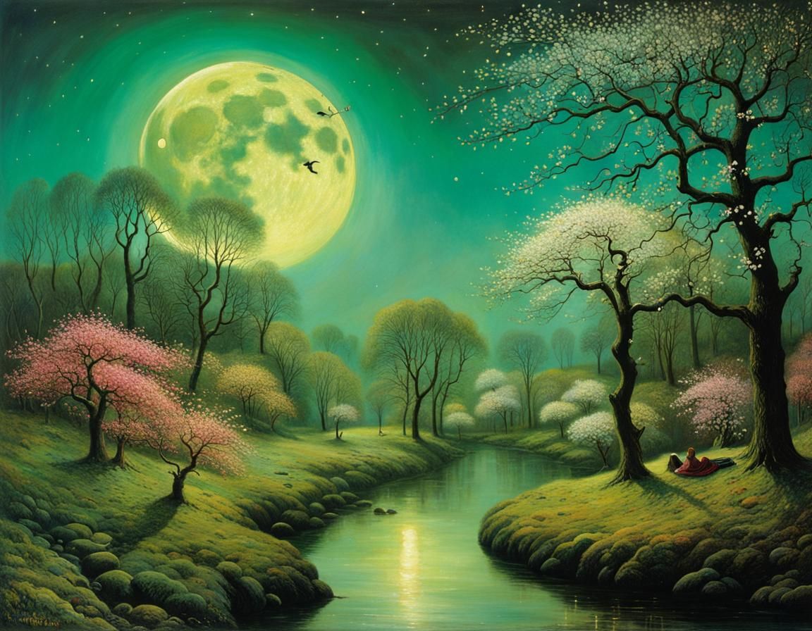 spring on the moon, by Margarete Petersen, Amanda Clark and ...