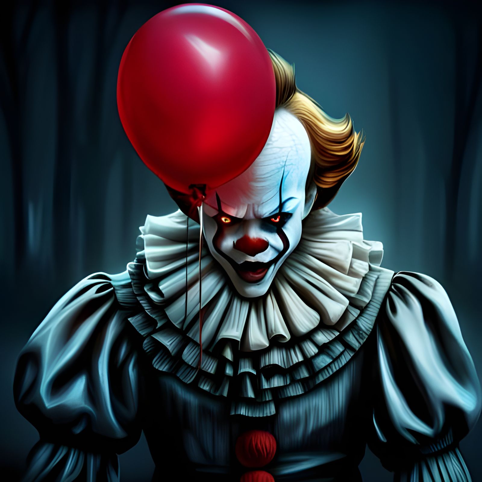 Creepy clown - AI Generated Artwork - NightCafe Creator