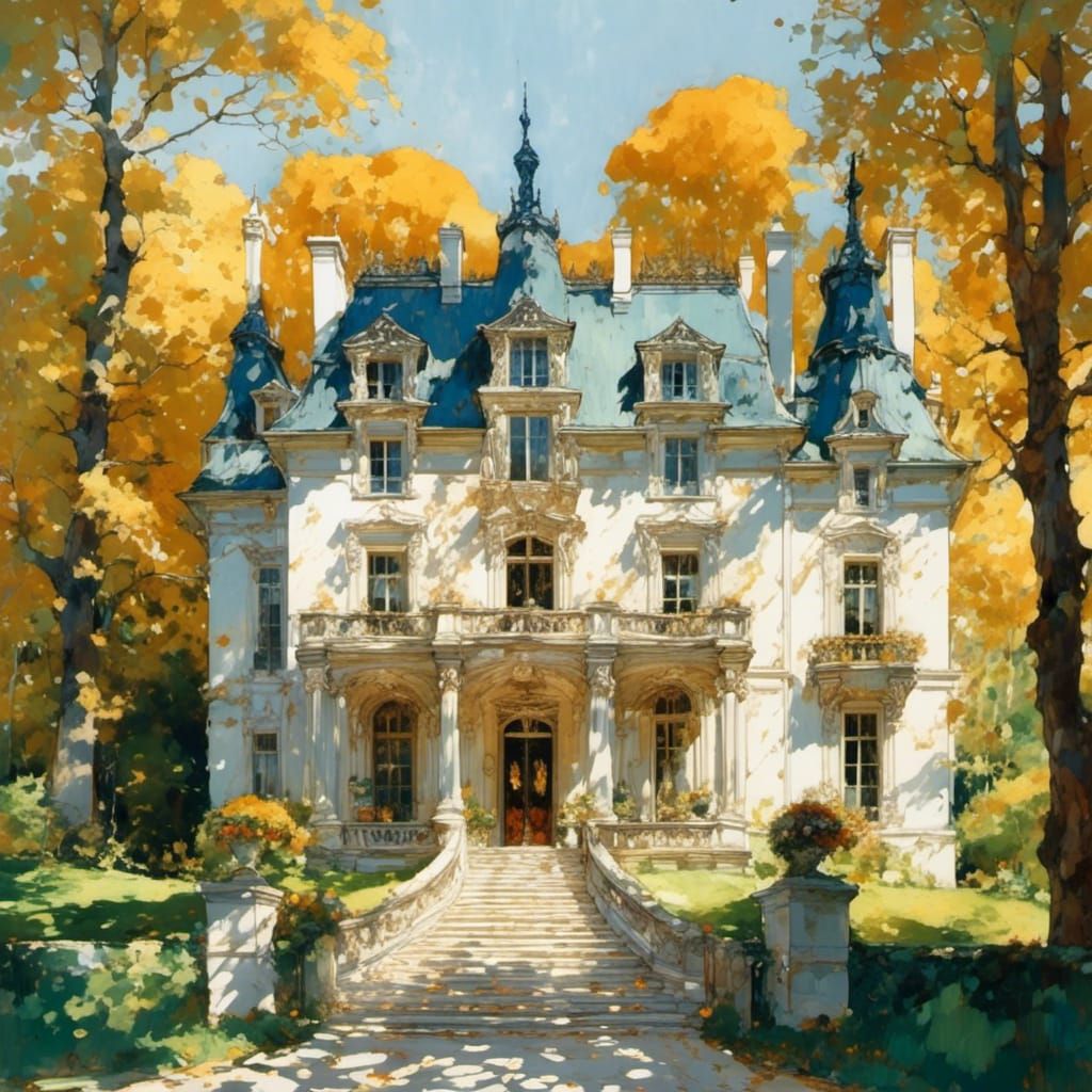 neo-Renaissance manor  by @Sig