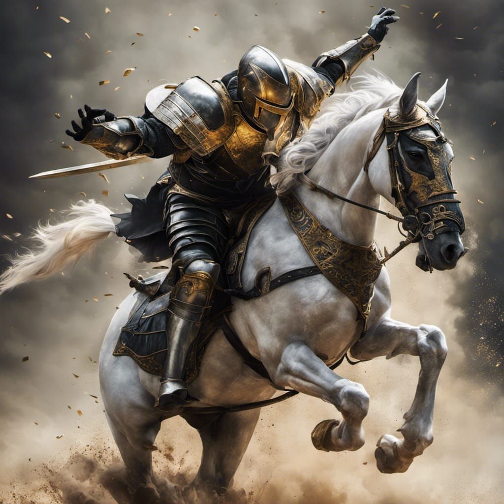 Mounted black armored knight  by @Nic Siegel