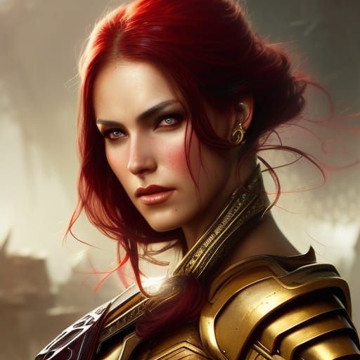Female Fantasy Warrior - Triss Merigold - AI Generated Artwork ...