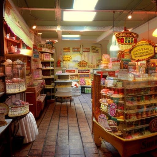 Kidcore candy store AI Generated Artwork NightCafe Creator