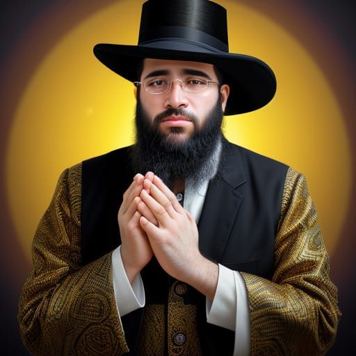 Devout Orthodox Man Praying: Expressionist Oil Painting