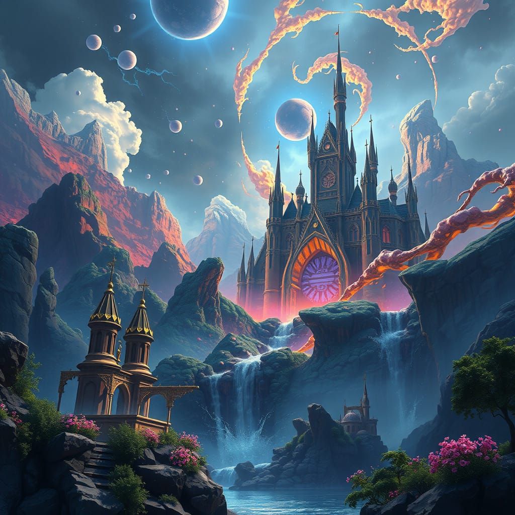 Fantastical 8K Matte Painting in Deep Colors