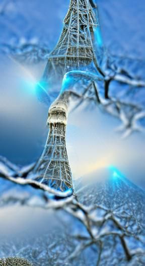 Icy Eiffel Tower
