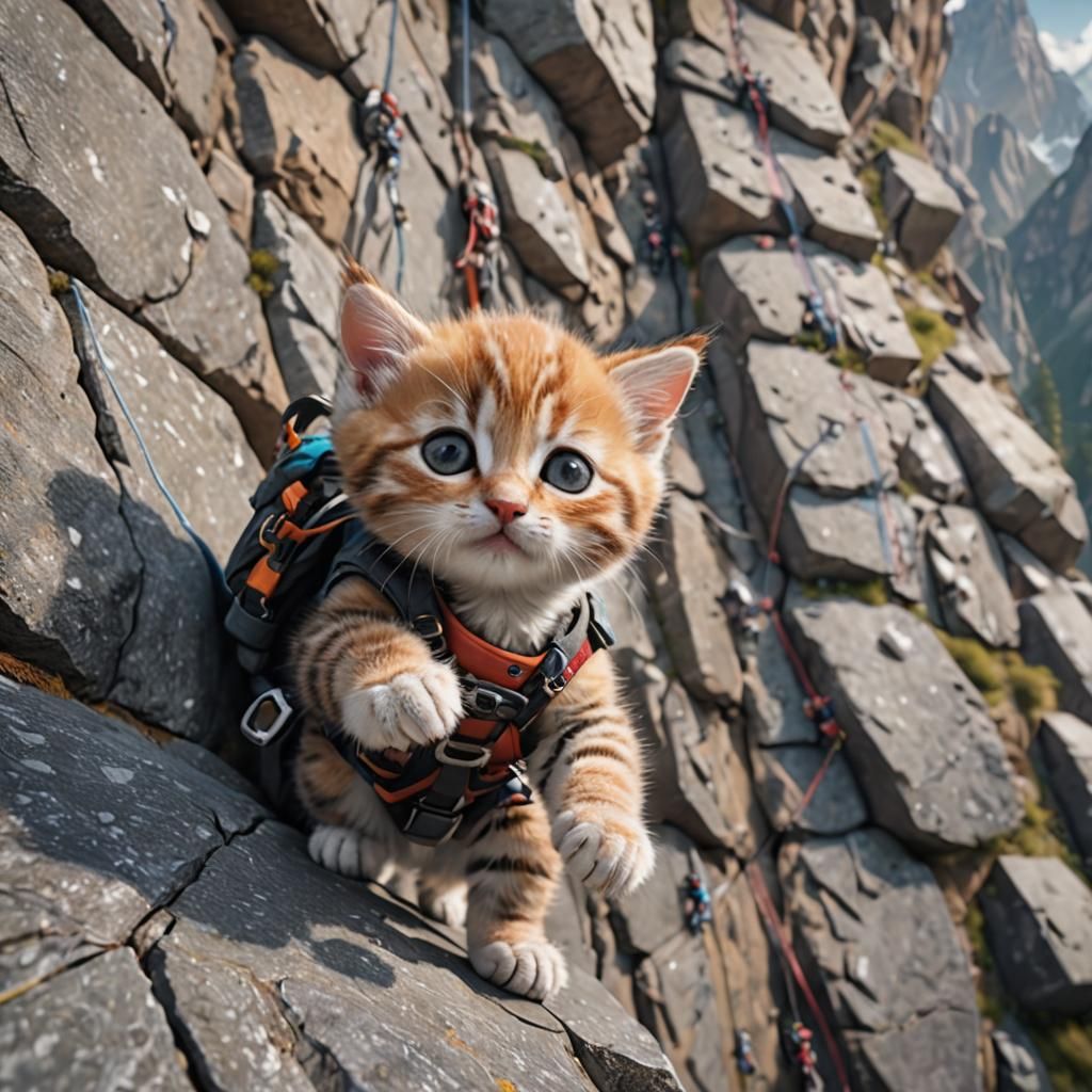 Cute professional climber