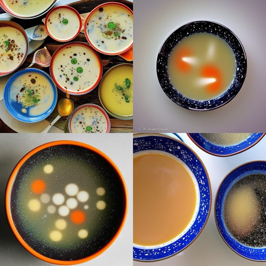 Bowl of soup full of galaxies
