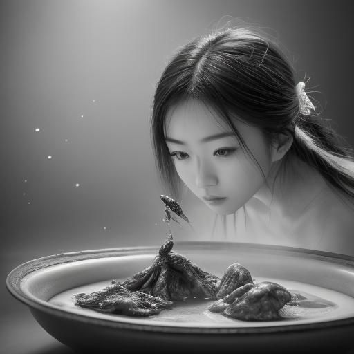 Chinese New Year Porcelain Still Life, Surreal Oil