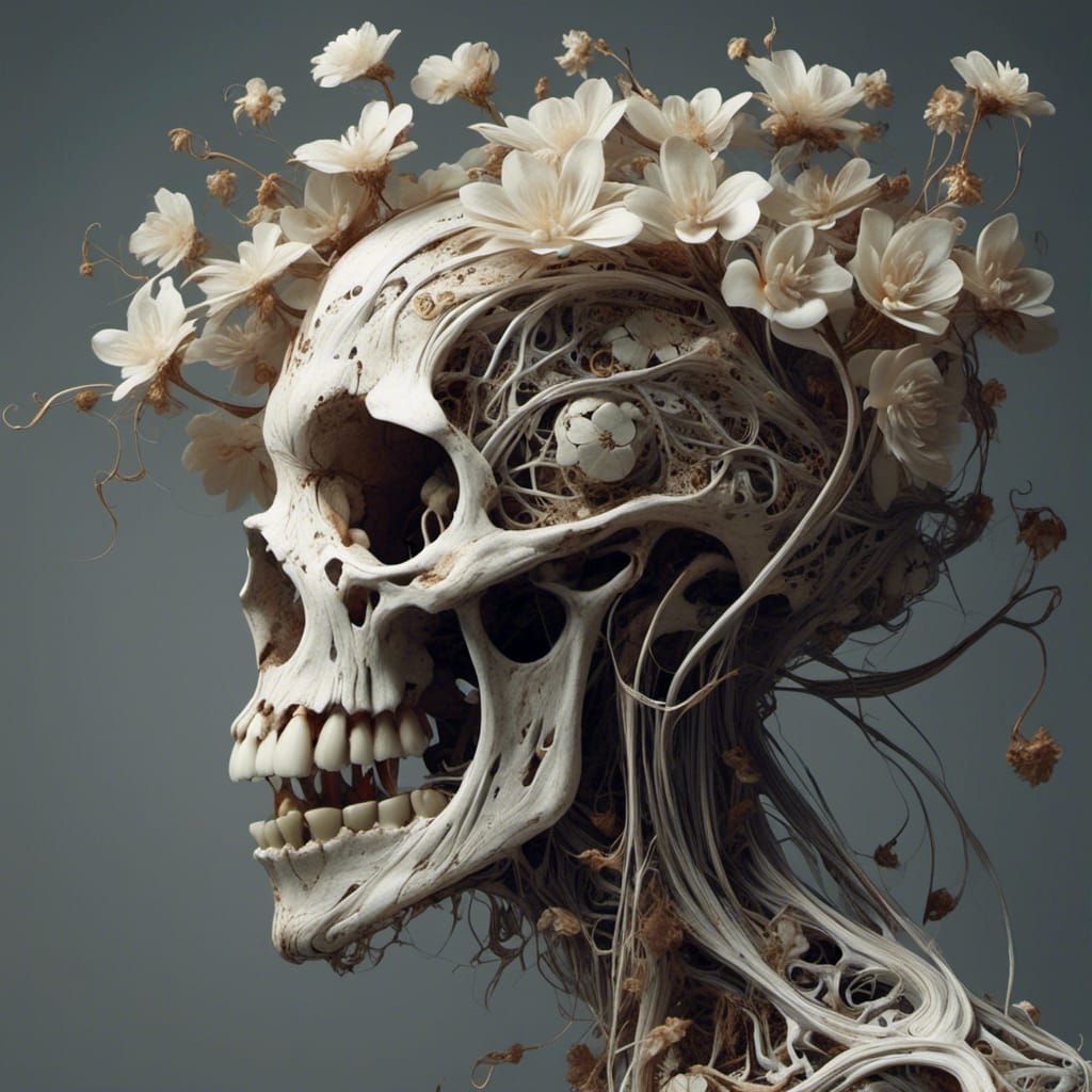 Beautiful Flower Portrait with Detailed Leaves