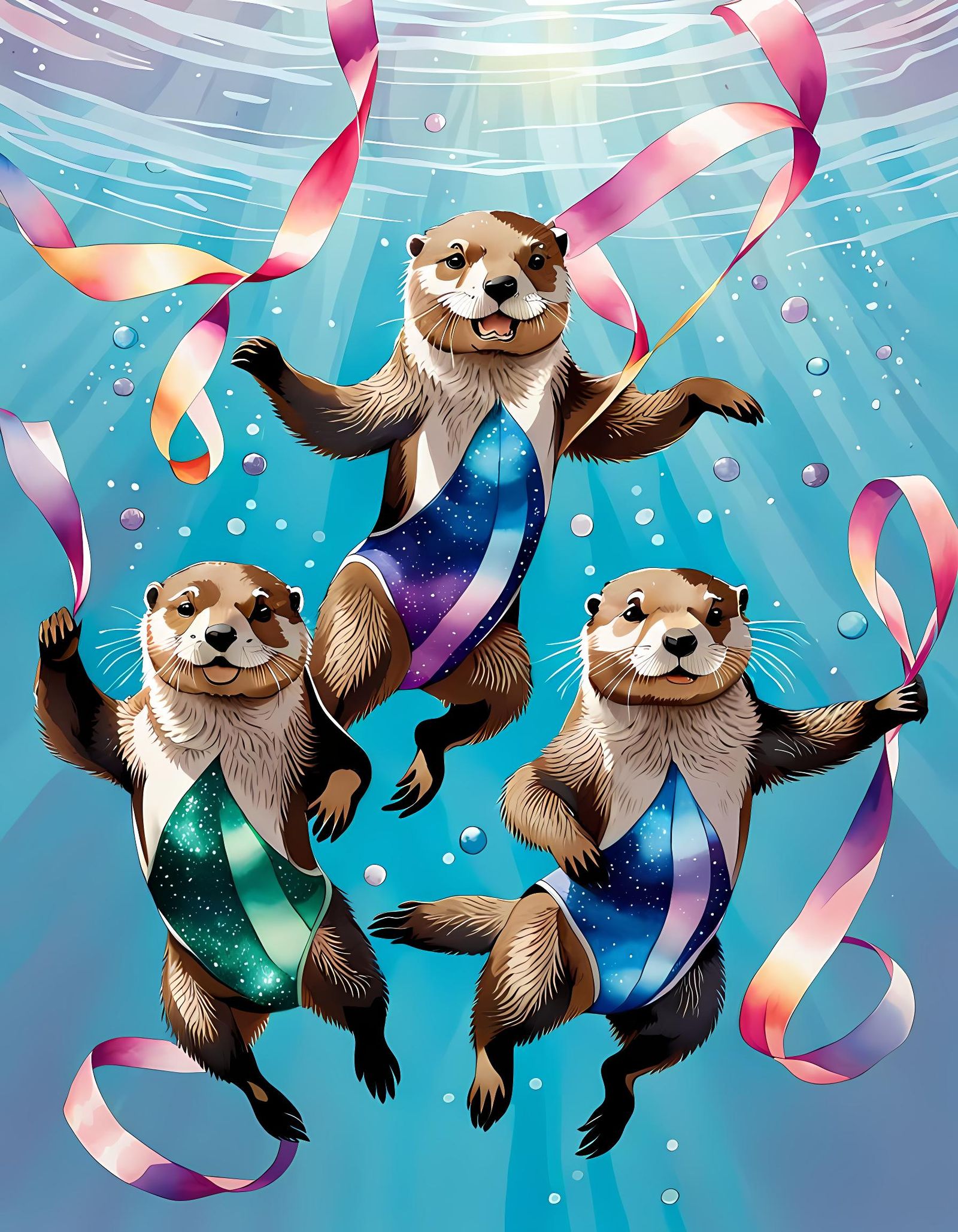 Synchronized swimming team 🏊‍♀️    by @Lore 