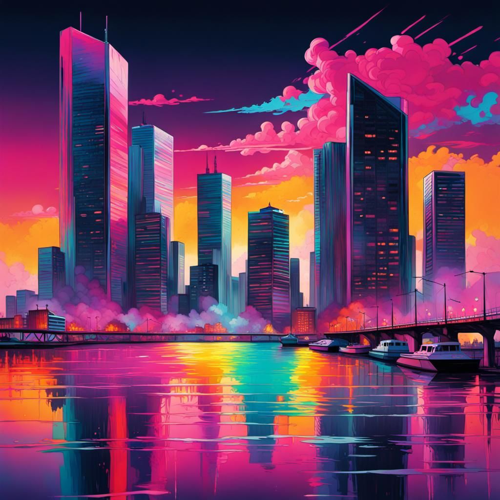 City skyline  by @Morrighan