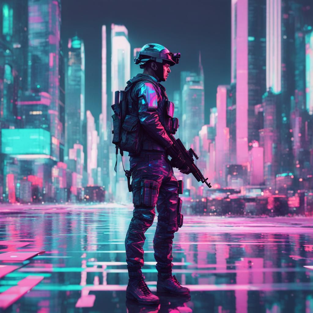 Futuristic soldier - AI Generated Artwork - NightCafe Creator