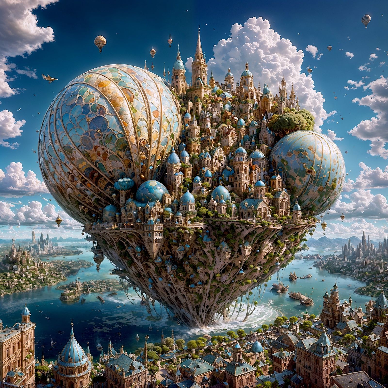 A huge floating city 1 - Variations #69