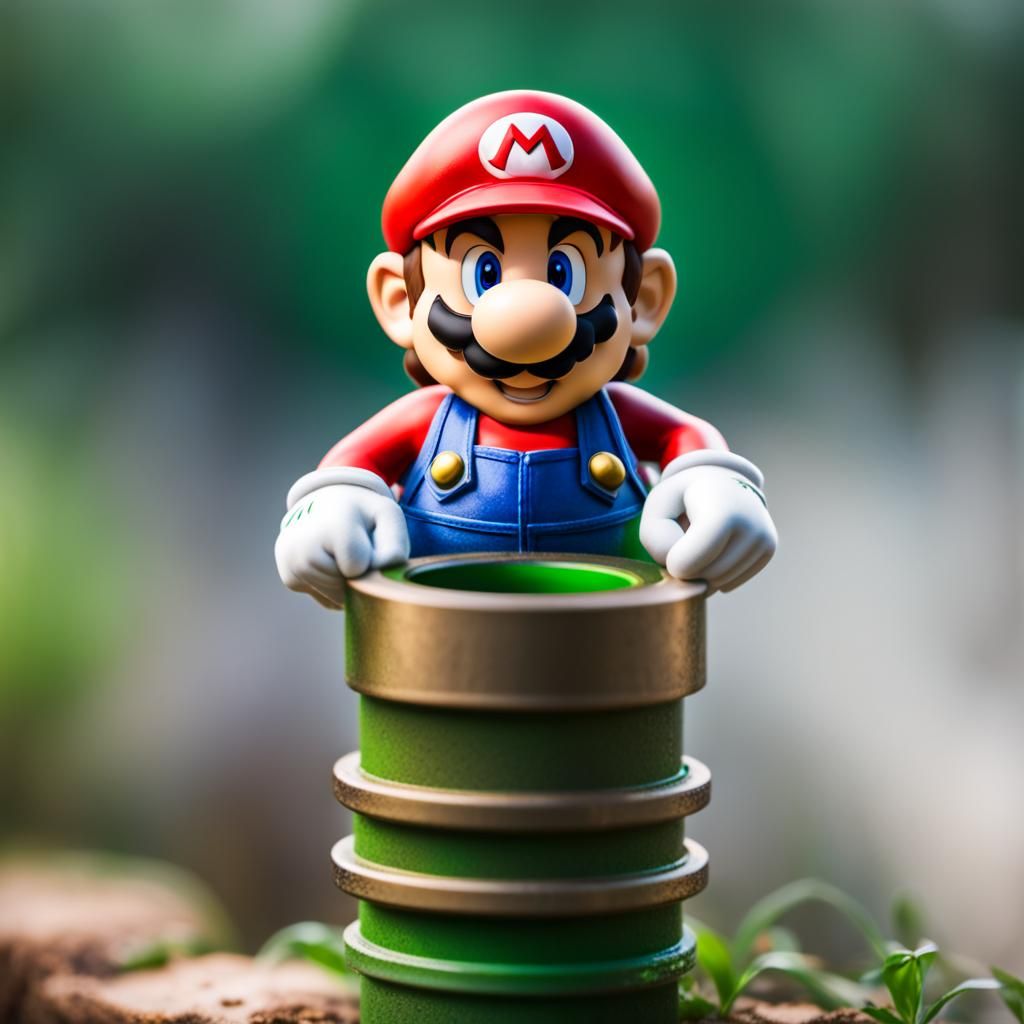 super Mario green pipe - AI Generated Artwork - NightCafe Creator