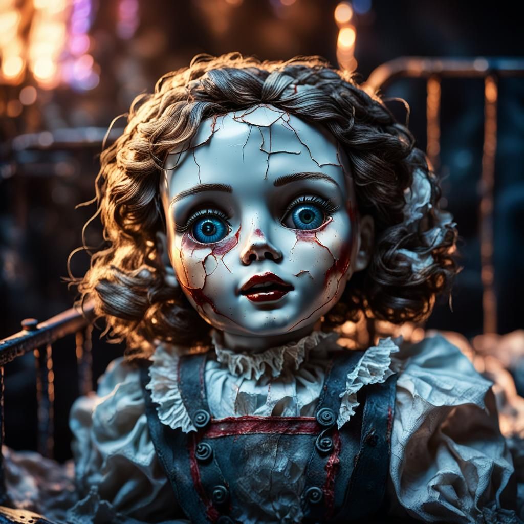 Cursed porcelain doll  by @undefined