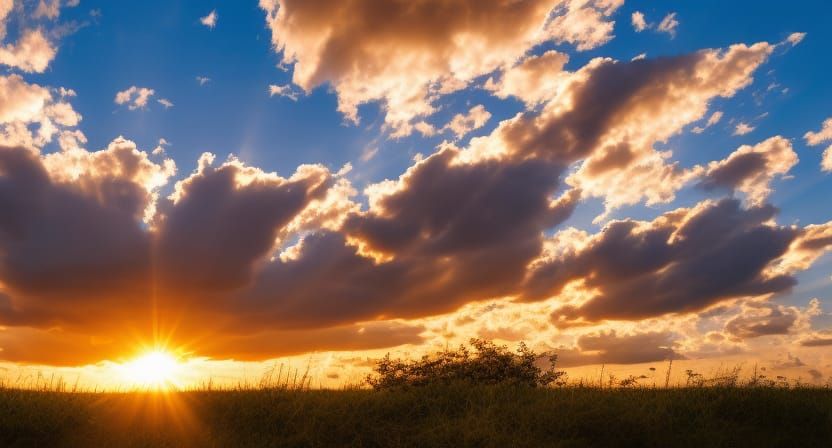Clouds at the sunset