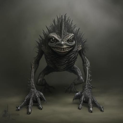 <lora:Dark-Strain DSv8:1.0>Poision toad, horror, ghastliness, evil, spine-chilling, dark, muted colours