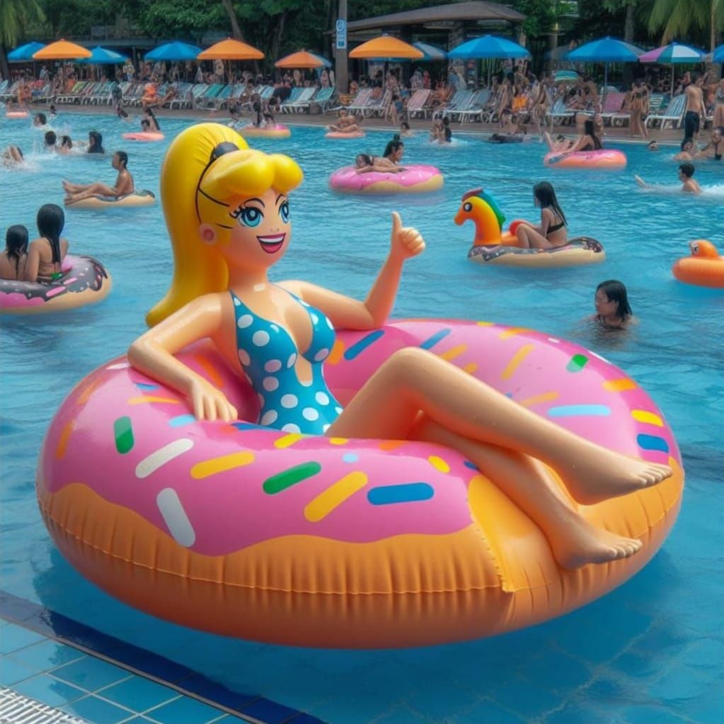 Pool toy girl