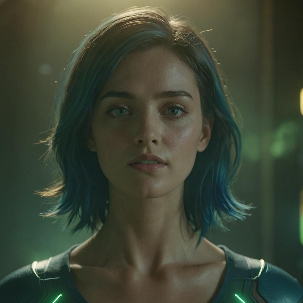 Radiant Paragon: A Cinematic Sci-Fi Portrait