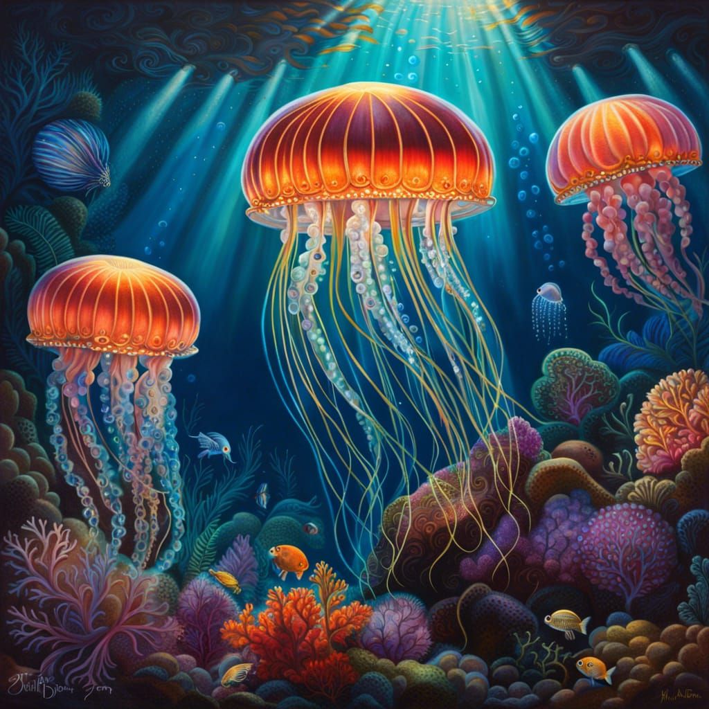 jellyfish - AI Generated Artwork - NightCafe Creator