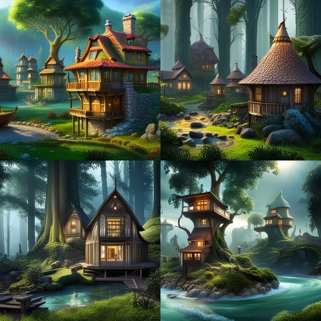 Elven tree house village