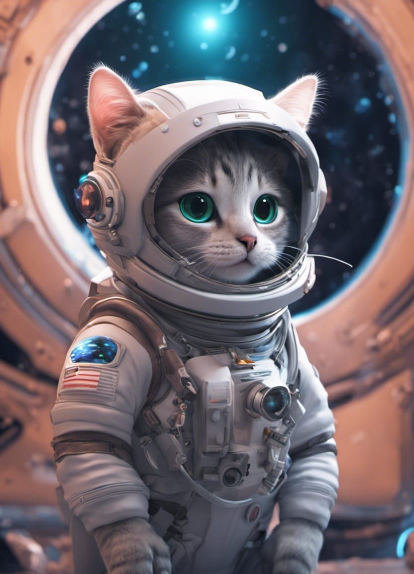 Cat in Space - AI Generated Artwork - NightCafe Creator