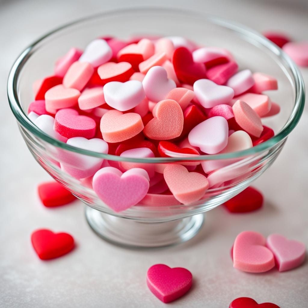 Valentine Candy Hearts AI Generated Artwork NightCafe Creator