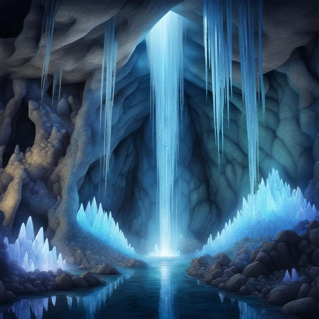 A mysterious crystal cave