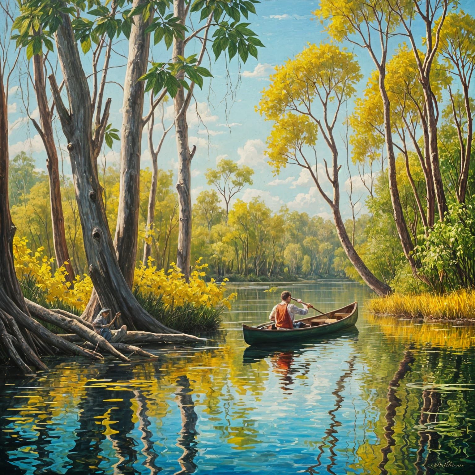 Canoeing  by @Dabbler