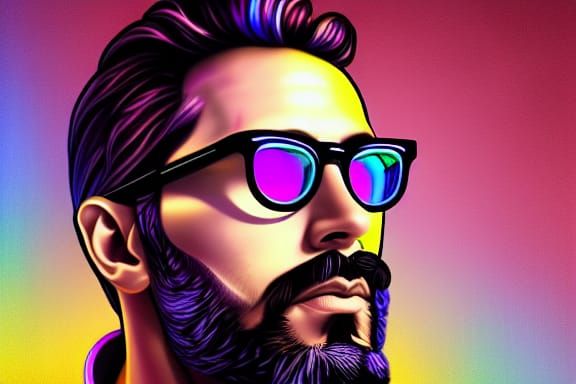 Handsome man with glasses